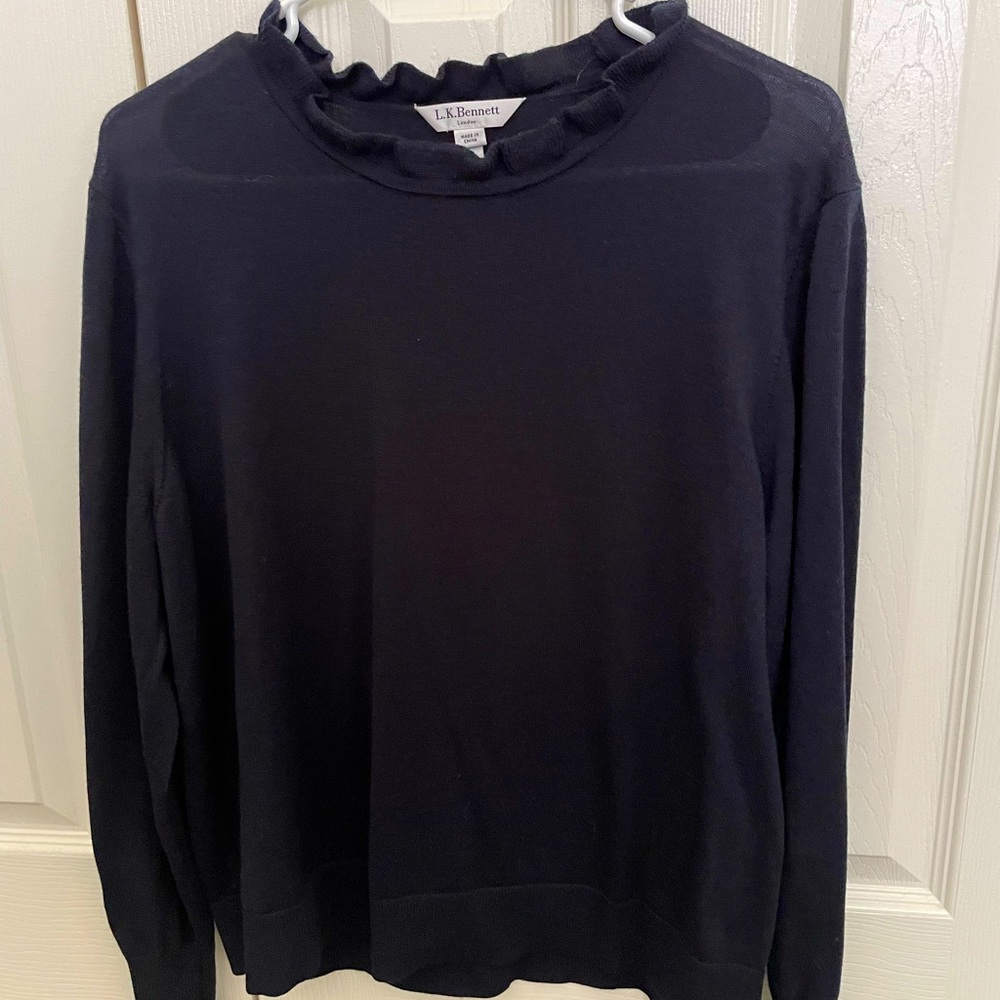 L K Bennett navy blue sweater XL